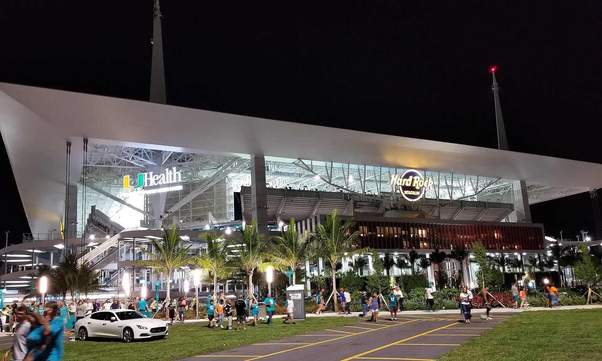Hard Rock Stadium in Miami Gardens, Florida, photographed in August 2017