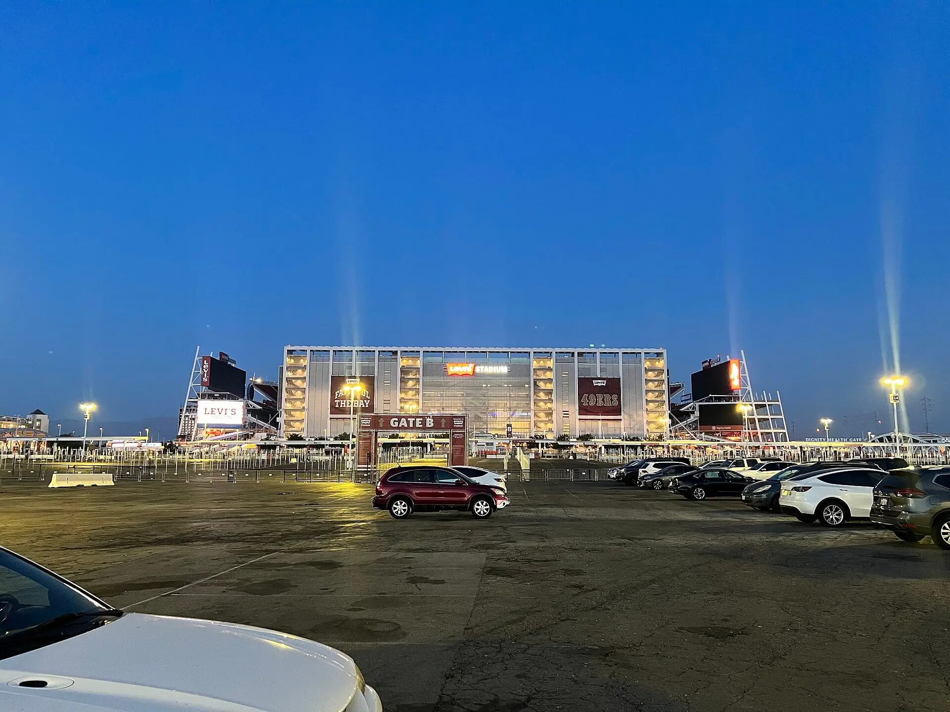 Levi's Stadium in Santa Clara, California, seen from outside in September 2023