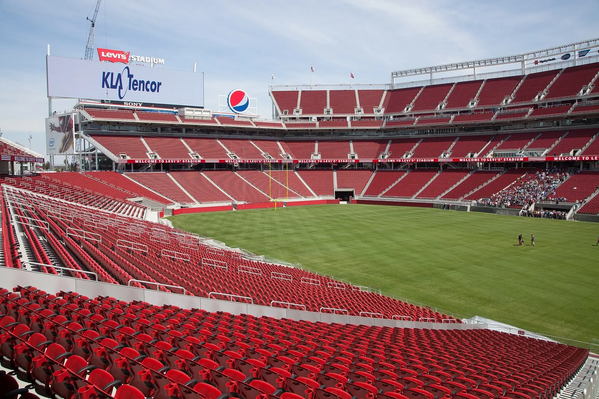 Interior seating bowl of Levi's Stadium in Santa Clara, photographed in August 2014