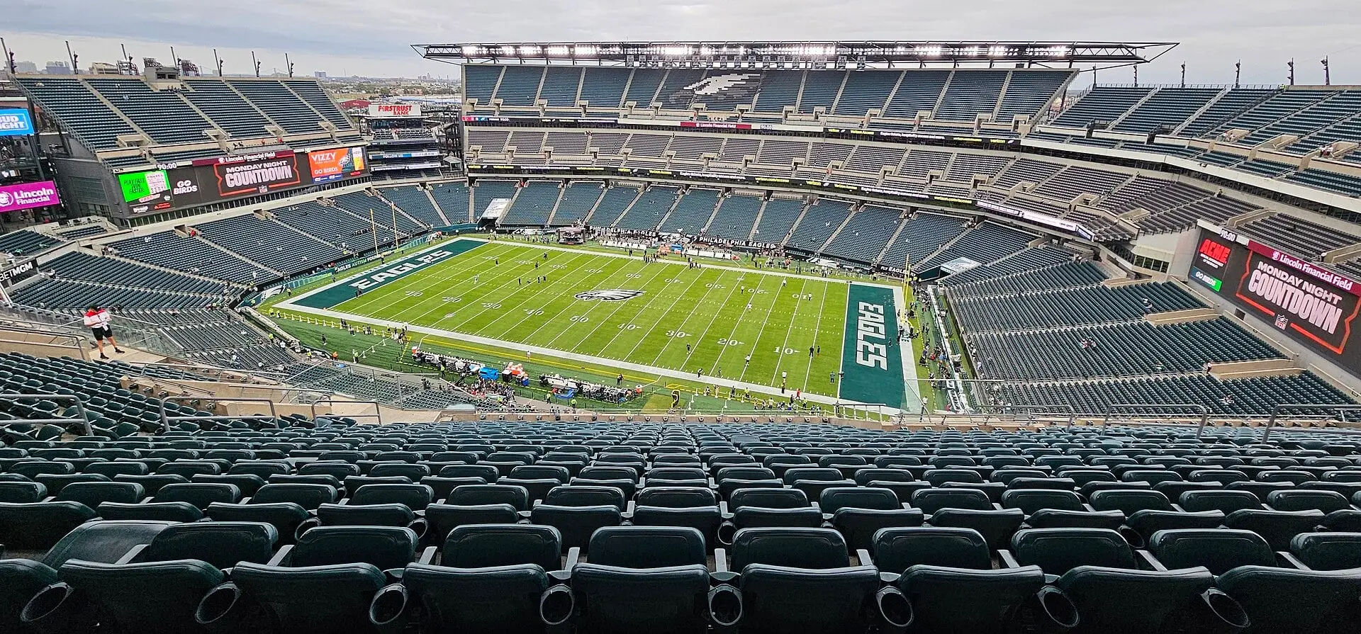 Lincoln Financial Field as seen from the southwestern stands before the Eagles' Monday Night Football game against the Falcons, September 16, 2024