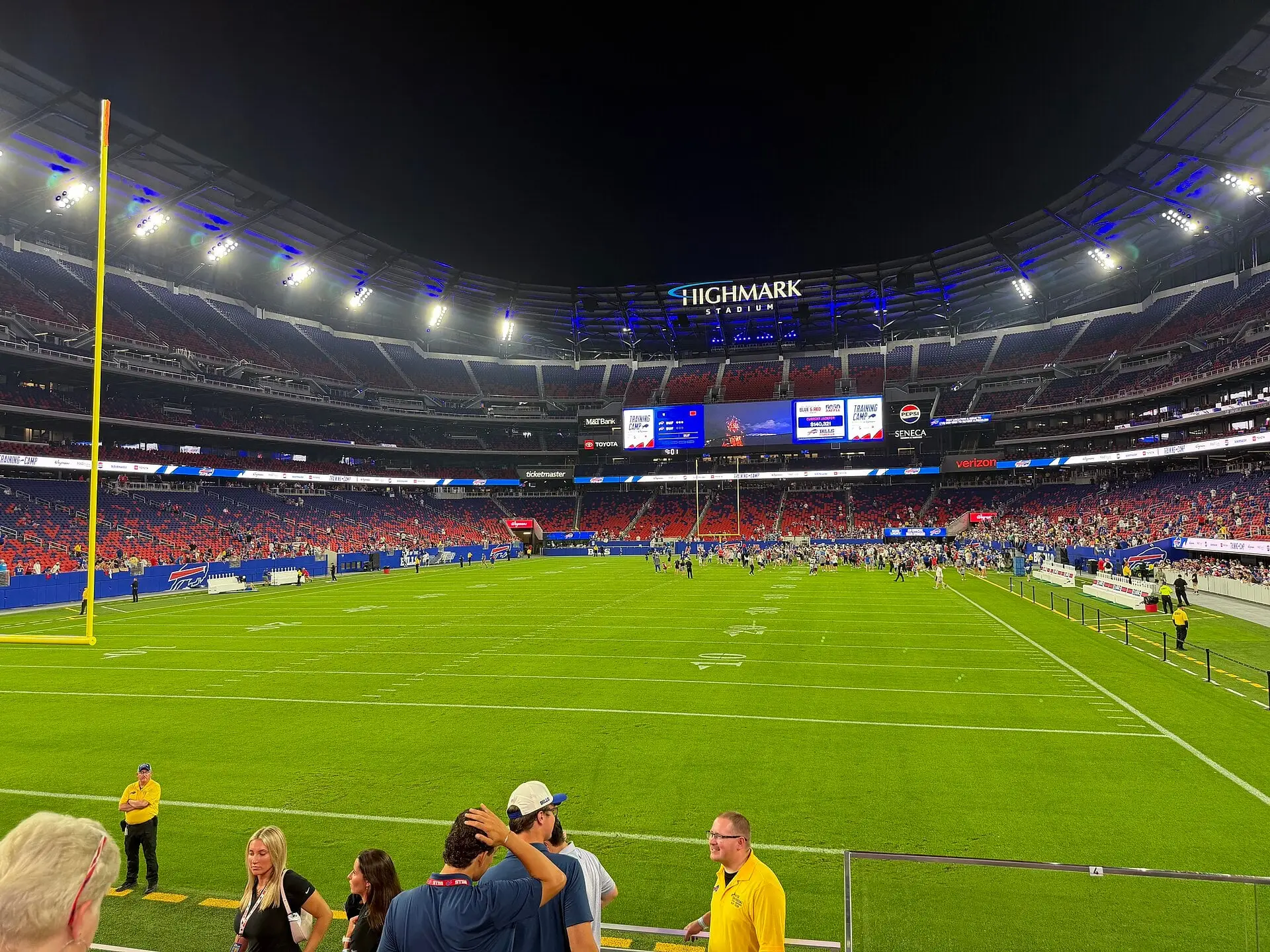 Field level at Highmark Stadium, August 2026