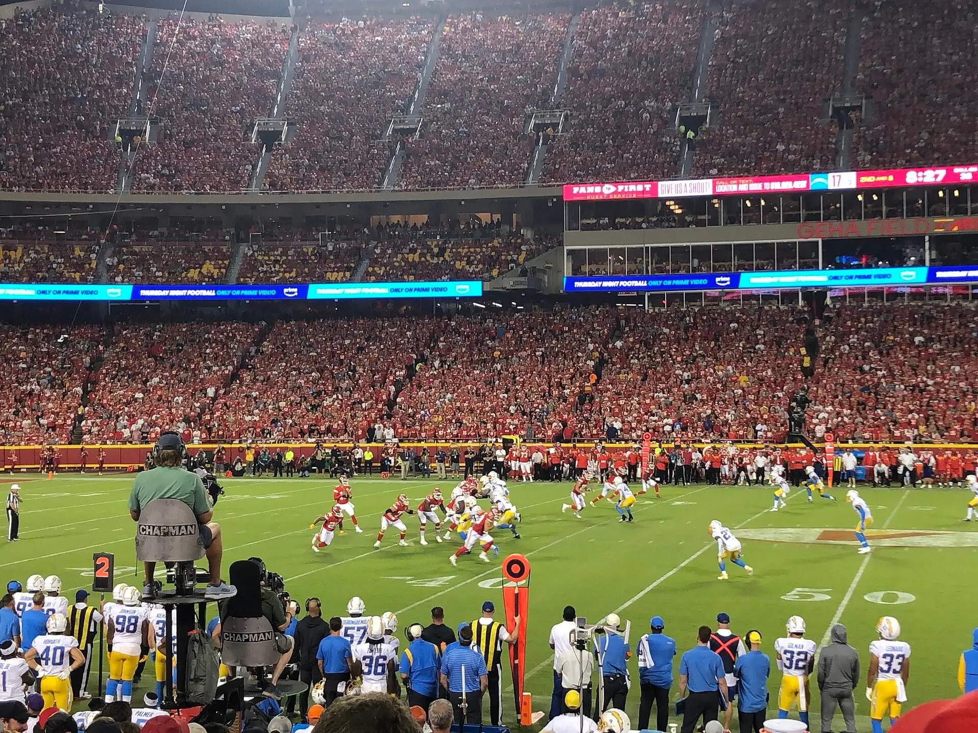 Arrowhead Stadium seating bowl during the Chargers at Chiefs game on September 15, 2022