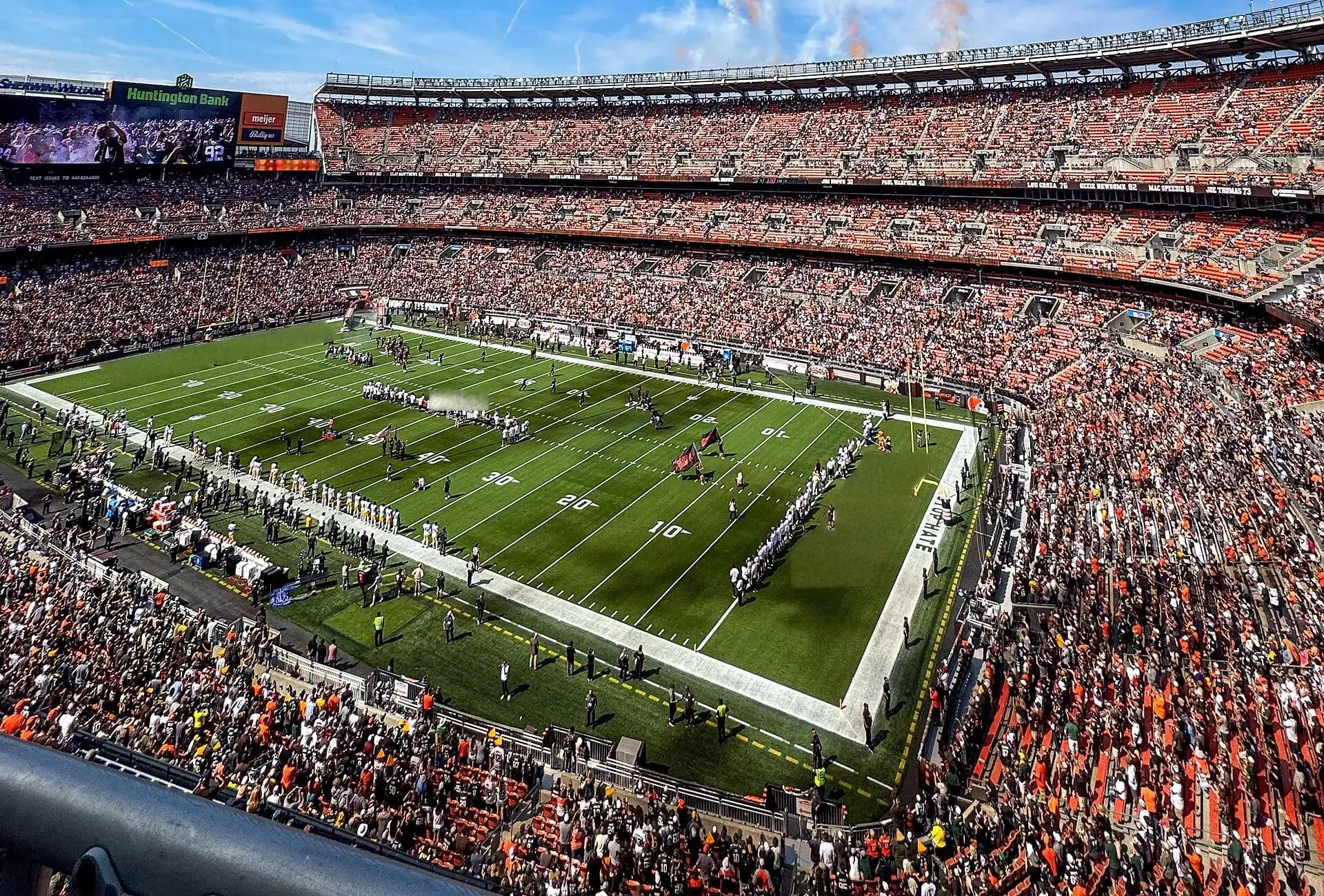 Opening festivities inside the stadium before the Browns hosted the Packers on September 21, 2025