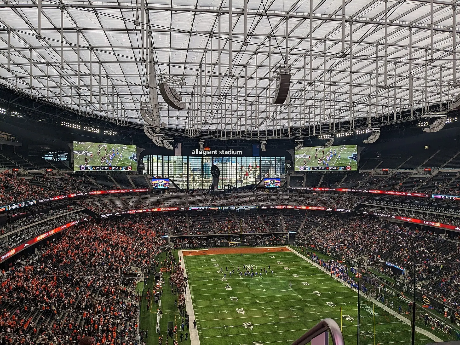 Seating bowl and field of Allegiant Stadium during the 2022 Las Vegas Bowl