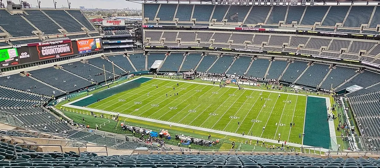 Lincoln Financial Field as seen from the southwestern stands before the Eagles' Monday Night Football game against the Falcons, September 16, 2024